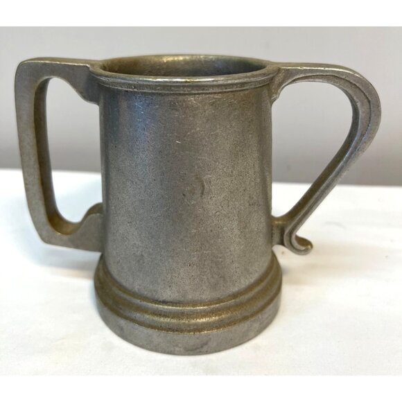 Vintage 70's Wilton Armetale Kissing Mug Double Handle Wedding Planner USA Made - Picture 1 of 4